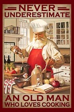 Never Underestimate An Old Man Who Loves Cooking-Refrigerator Fridge MAGNET