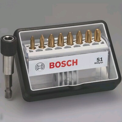 Bosch Zubehör 2607002574 8+1tlg. Robust Line Schrauberbit-Set S Max Grip 25 mm