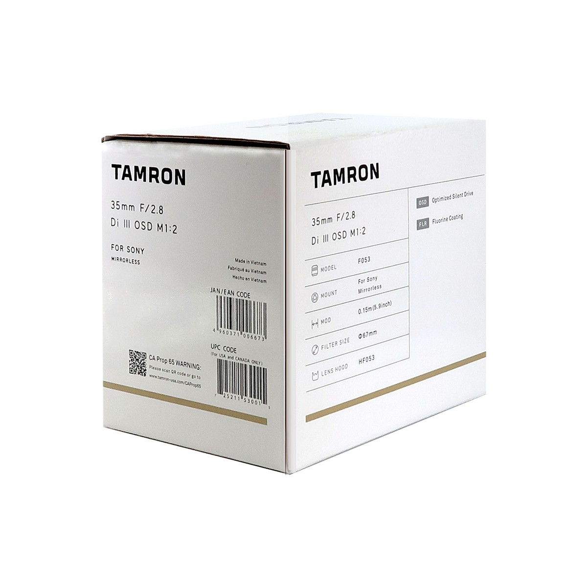 Tamron 35mm f/2.8 Di III OSD M 1:2 Wide Angle Lens For Sony Tamron 35mm f/2.8 Di III OSD M 1:2 Wide Angle Lens For Sony