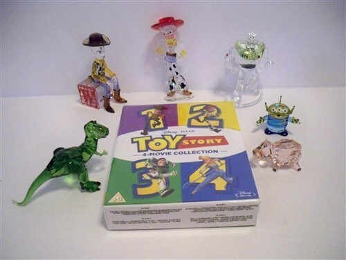 SWAROVSKI TOY STORY 6 PC SET - WOODY JESSIE BUZZ PIZZA
