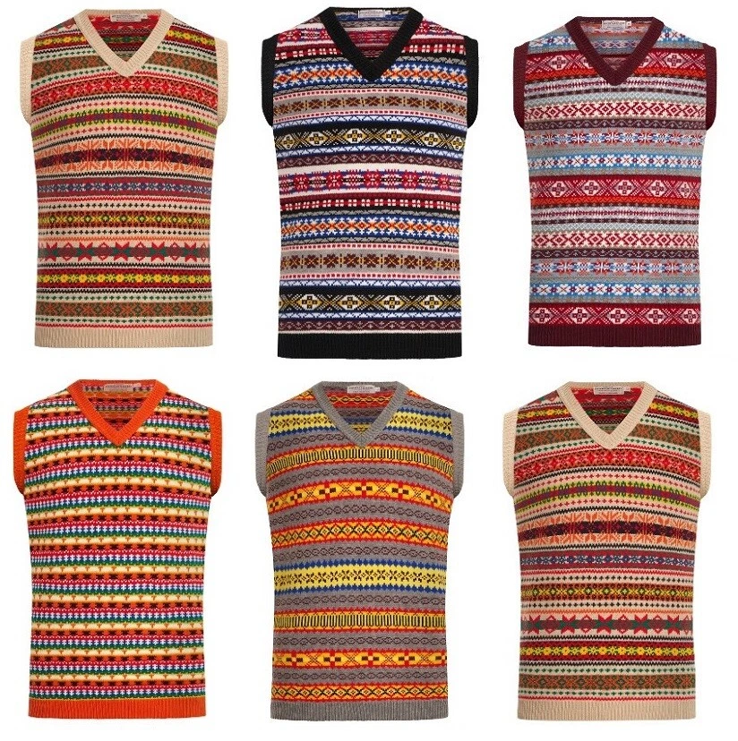 Mens Vintage FairIsle Tank Top Jumper Knitted Wool Sweater Retro Sleeveless Vest
Opens in a new wind