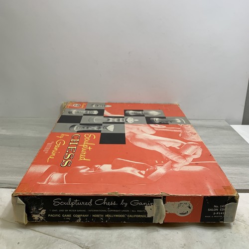 Vintage Sculpted Chess Set by Ganine GOTHIC - Complete - Box Damage - Picture 3 of 11