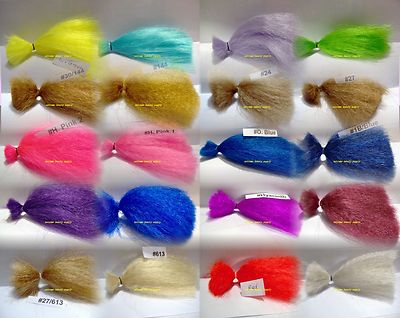 Supreme  synthetic fly fishing tying flies fish jig tie hair blue red white 