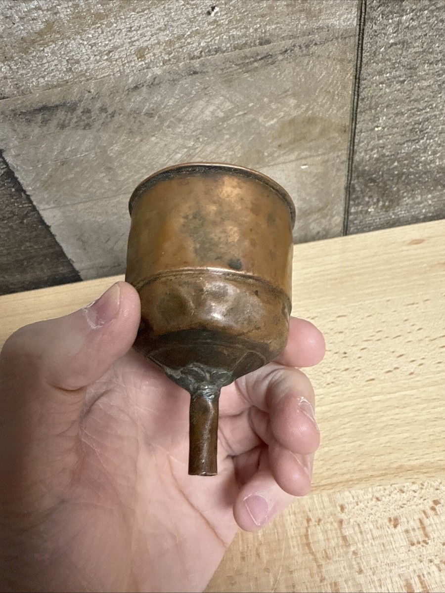 VINTAGE COLEMAN COPPER FILTER FUNNEL W / FILTER NO. 0