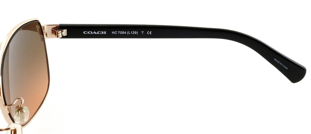 Coach HC7054(L129) 922395(Light Gold/Black) 56-16-135 Sunglass FRAMES ONLY -GOOD New COACH HC7054 922395 56mm Gold Black Aviator Sunglasses  main image 3