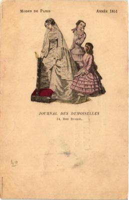 CPA PARIS (9e) Modes de Paris. Année 1851 JOURNAL DES DEMOISELLES (563909)