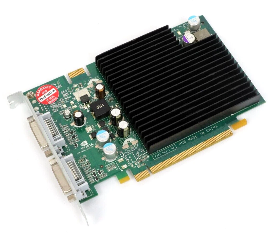 Nvidia P345 GeForce 7300GT 256Mb Video Card DVI I 630 7876 Apple Mac Pro A1186