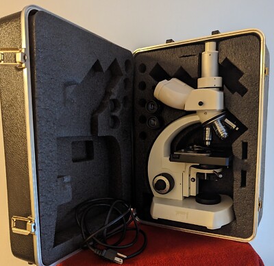Carl Zeiss Microscope 872 E LR 65844 C Hard Case See Photos