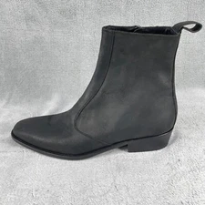 Lucent Los Angeles Leather Black Boot Side Zip Mens Sz 12 AMPUTEE LEFT BOOT ONLY