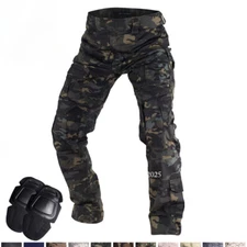 Mens Combat Pants Military Tactical Cargo Trousers Army Casual SWAT Camo Pant