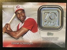 Frank Robinson 2021 Topps 70th Anniversary Logo Patch Card - Reds