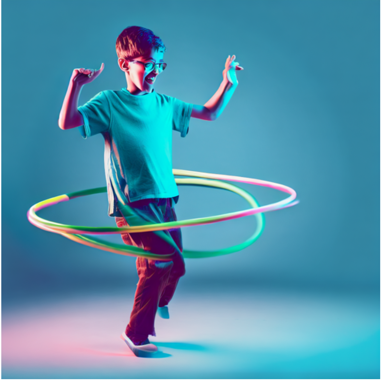 Multicolor Hula Hoops Adults Fitness Exercise Kids Fun Game Plastic