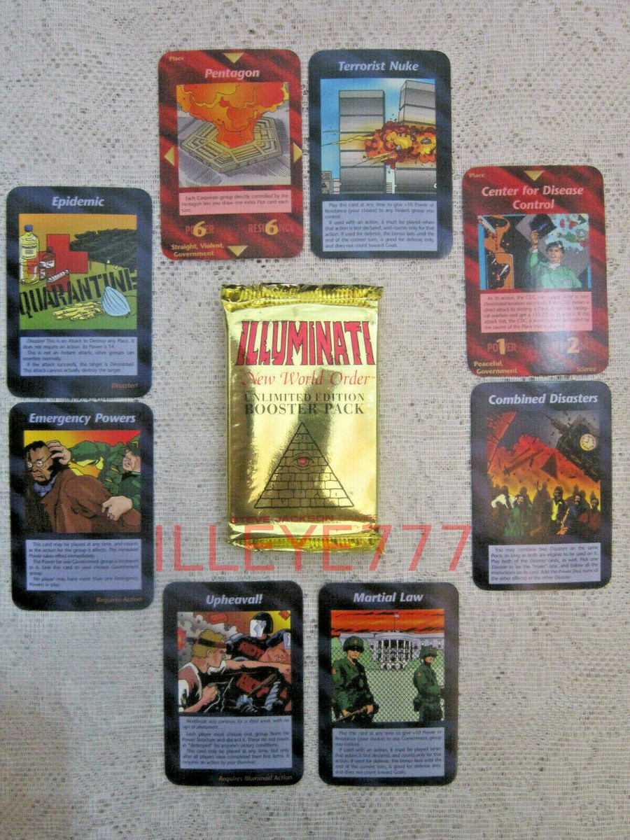 ILLUMINATIカード(1/Y2K)2パック Illuminati Card Game INWO 1995 1 Booster Pack NEW WORLD