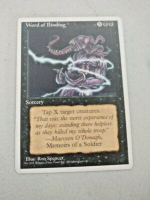 MTG Word of Binding Fourth Edition 172/379 Regular Common NOS See Description