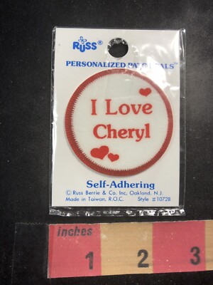 Romantic I Love CHERYL Name Patch Valentine Hearts Boyfriend / Girlfriend 95G3