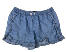 Preowned- Gap Kids Chambray Drawstring Shorts Girls Size L 