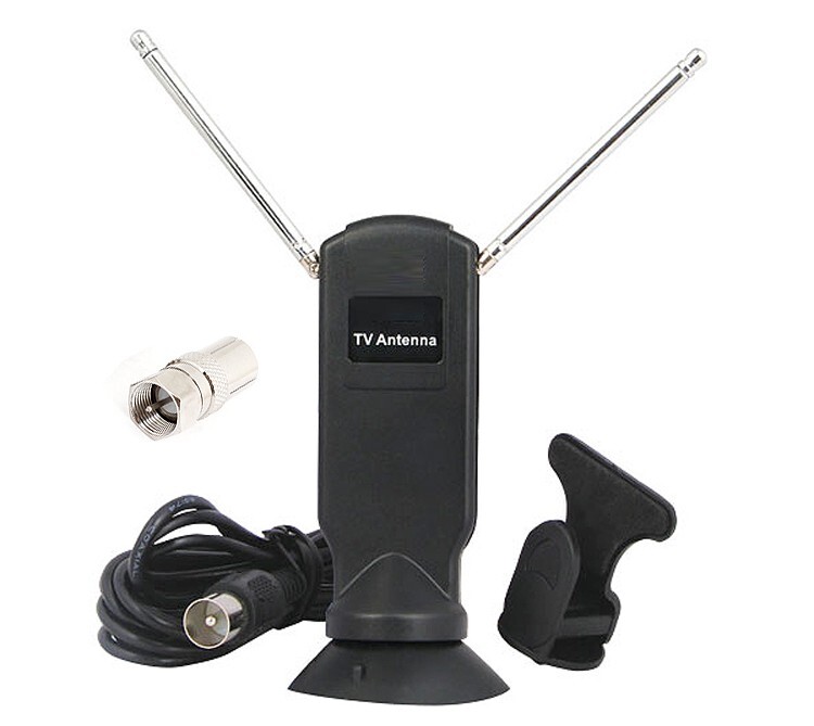 Telescopic TV Antenna W/ 6 Feet Cord For DTV DVB-T UHF VHF USB TV