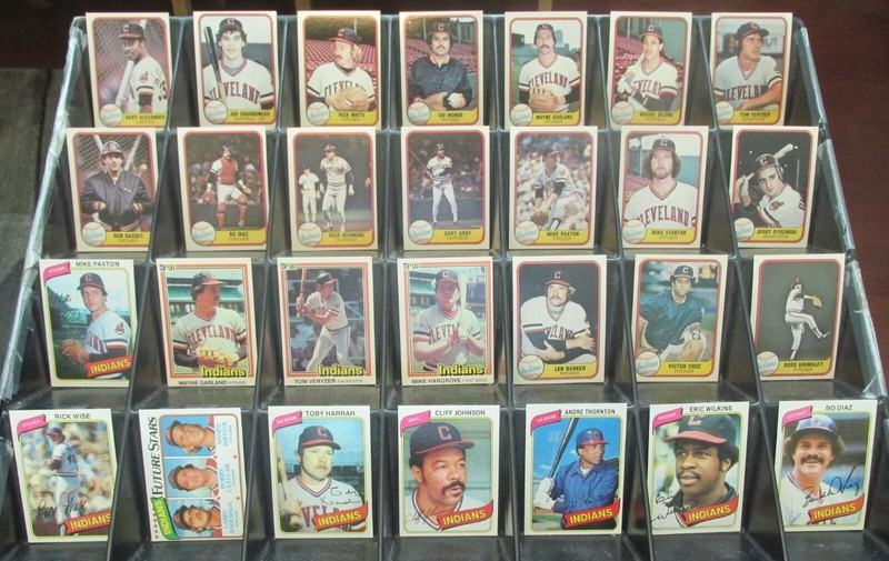 CLEVELAND INDIANS  (437) CARD VINTAGE  LOT 1980 THRU 1991 NO DUPS SEE SCANS