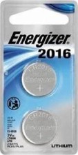 Energizer Lithium Coin Watch/Electronic Battery 2016, CR 2016, 2-Count