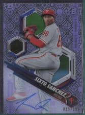 2018 Bowman High Tek Prospect Autograph Purple /150 #PHT-SS Sizto Sanchez MINT