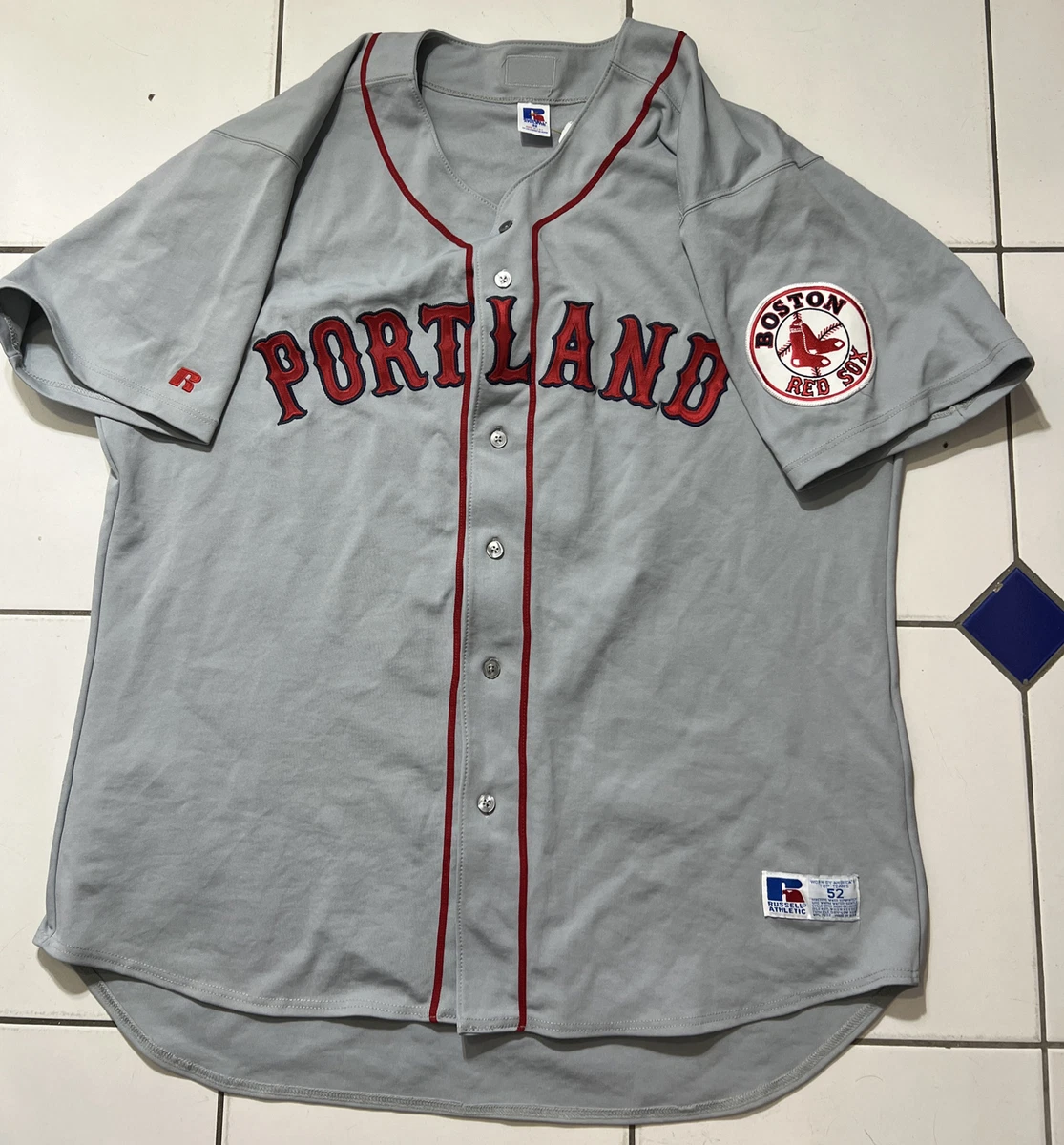 Portland Sea Dogs Baseball Gray Road Jersey Red Sox Size 52 / XXL