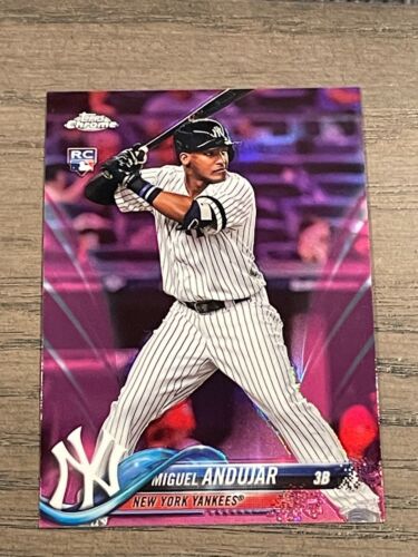 2018 Topps Chrome Rose Lunette Miguel Andujar ROOKIE CARD #14 New York Yankees - Photo 1 sur 2