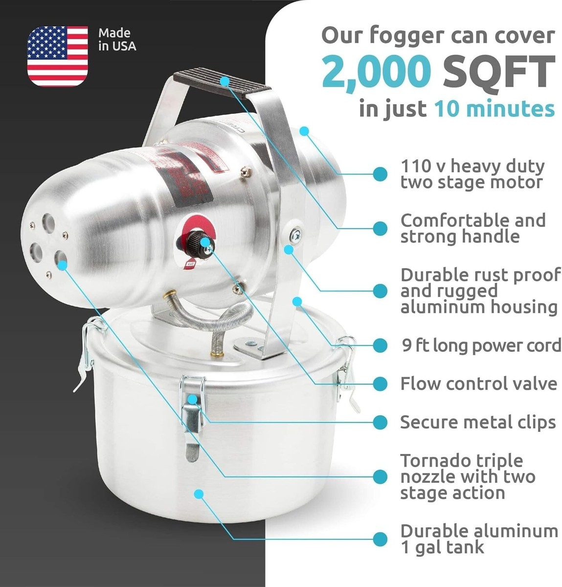 Createch Commander Tri-Jet Fogger, for Sanitization, Pest, Mold Createch Commander Tri-Jet Fogger, for Sanitization, Pest, Mold