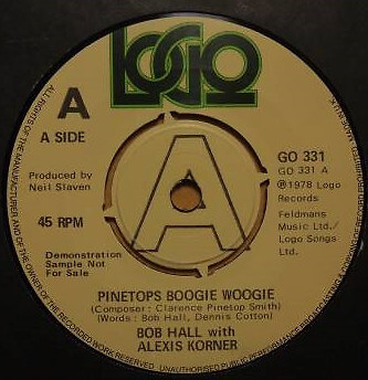 Bob Hall (3) With Alexis Korner - Pinetops Boogie Woogie (7'', Promo)