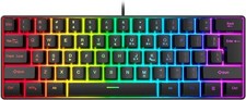 Snpurdiri 60% Wired Gaming Keyboard, RGB Backlit Ultra-Compact Mini Keyboard
