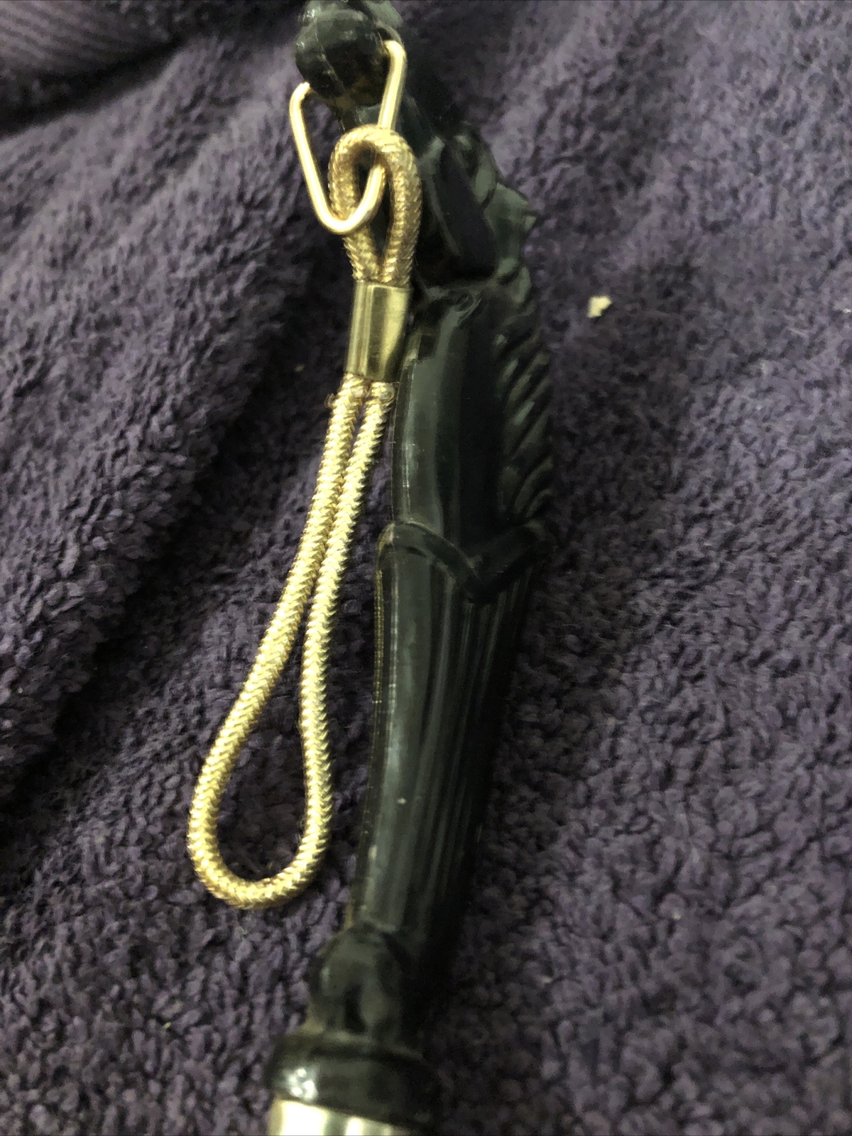 Horse Head Bamboo Shoe Horn Vtg 17inch Gem