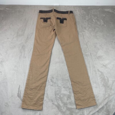 Vintage Dsquared ²  Pants Women 42 (30x33) Beige Straight Slim Leg Designer