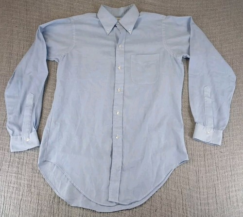 Brooks Brothers, Vintage Brooks Brothers Brooksweave Shirt Mens 16 - 5 Blue Oxford USA Made