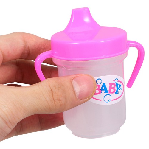 1 Set Kids Pretend Play Game Doll Bottles Miniature Milk Bottle Small Cutlery - Picture 2 of 12