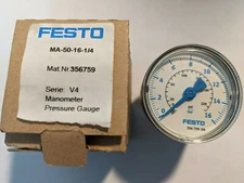 FESTO MA-50-16-1/4  356759 PRESSURE GAUGE 0-220 PSI