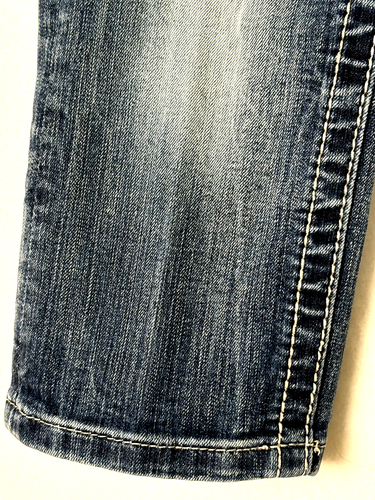 Miss Me Girls Size 12 Capri Jeans JK5740P "Love Me Miss Me" Wing Pockets Bling - Picture 6 of 13