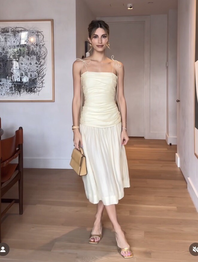 ZARA NWT $109 WOMAN SS24 DRAPED MIDI DRESS ZW COLLECTION