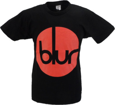 Herren schwarzes offizielles Blur Circle Logo T-Shirt