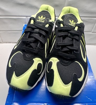 NEW adidas Yung-1 Mens Core Black Hi Res Yellow Sneakers EE5317 Size US 6.5