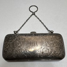 95.5 g / 3.37 oz ANTIQUE STERLING SILVER PURSE - BIRMINGHAM 1905 - RARE BEAUTY 