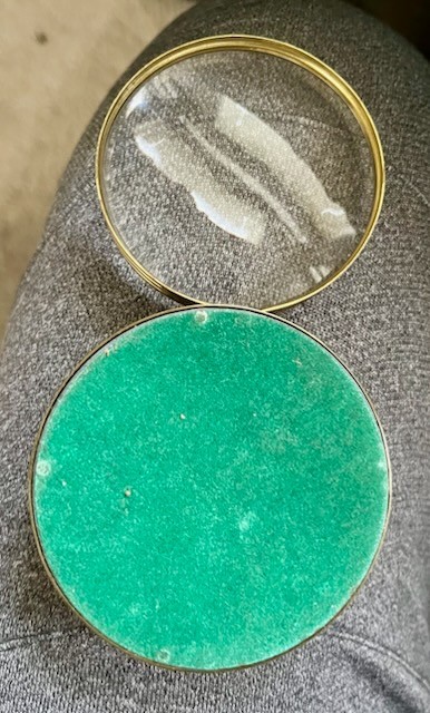 Brass Folding Magnifying Glass Loupe 2x - Great for Reading