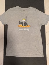 Fallout Vault Boy Parody Graphic T-Shirt Gray L Softstyle Tee Japan Version