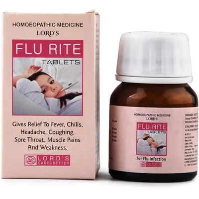 Lords Flu Rite Tablets (25g) Homeopathic Tablet Help in  Cough,Nose and Eyes
