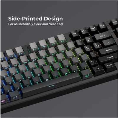 Gradient Gray Custom Keycaps - Shine Through, OEM Profile