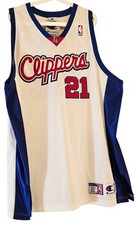 vintage Champion Los Angeles Clippers Darius Miles #21 authentic jersey in white