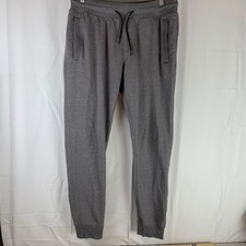 Zella Jogger Pants Mens Medium Gray Cotton Blend Fleece Athleisure Sweatpants