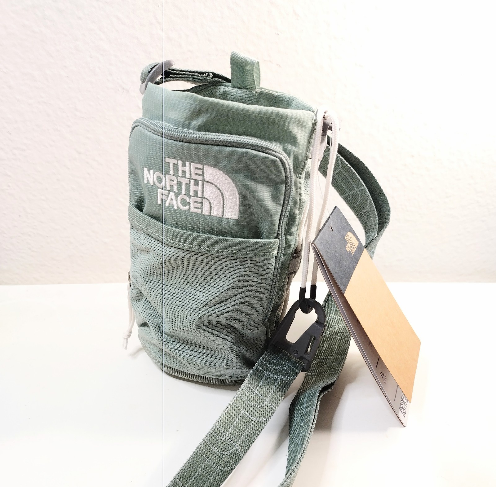 Borealis Water Bottle Holder + Shoulder Strap Color: Slate Moss