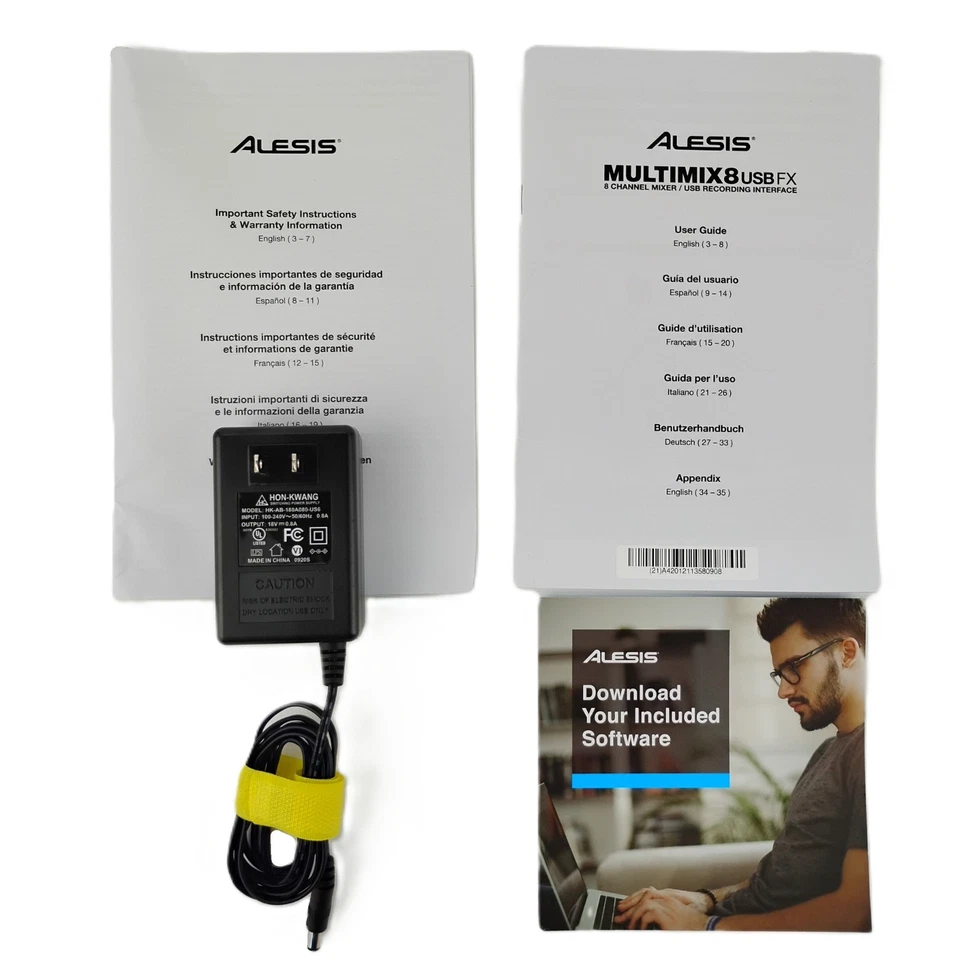 MultiMix 8 USB FX 8-Channel Mixer with Built-In Effects and USB Interface - Image 3 of 4