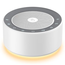 White Noise Machine with Night Light Nursery Sound Machine with Soft Non-Gl...