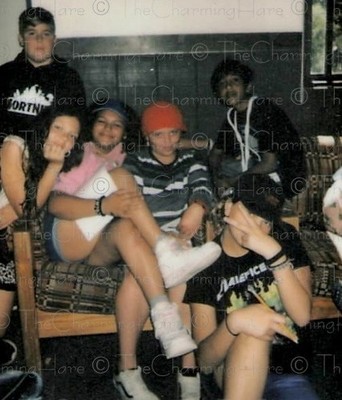 Vintage Photo 1990s Kids Friends Polaroid Hangout Candid Group Shot
