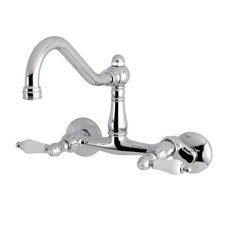 Kingston Brass KS322.PL Vintage 1.8 GPM Widespread Bridge Kitchen - Chrome